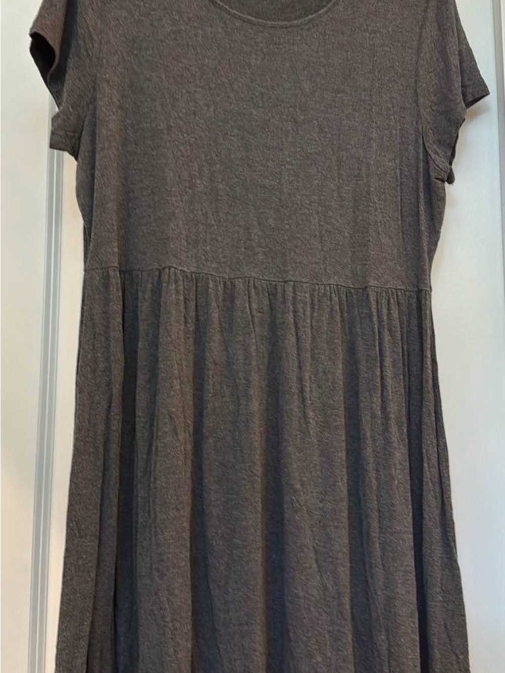 Old Navy Heather Gray Short Sleeve Jersey Dress